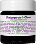 Living Libations - Organic Wintergreen Clean Activated Charcoal Toothpaste | Natural, Plant-Based, Clean Beauty (1 oz | 30 ml)