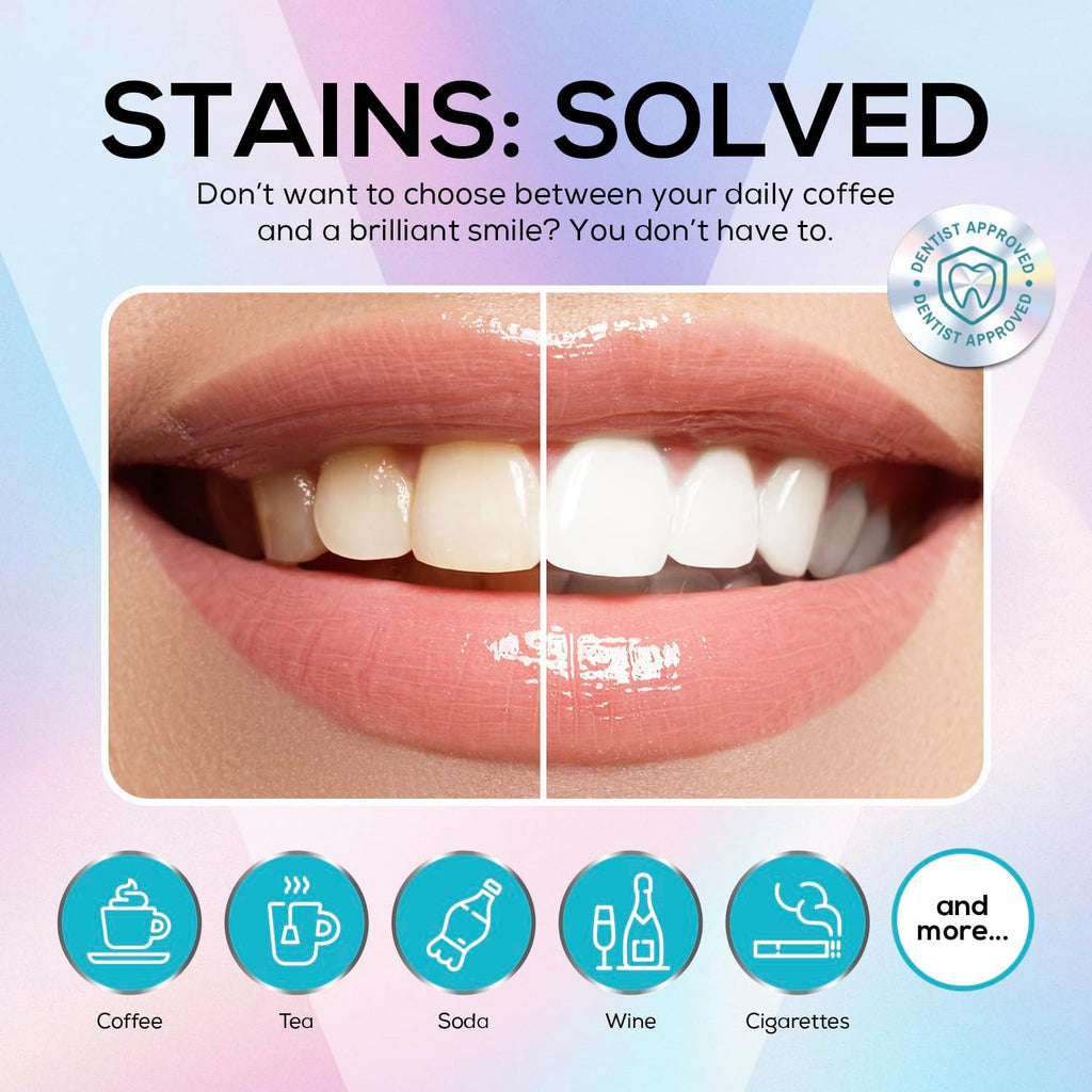 Venus Visage Dazzle Dust Teeth Whitening Powder - Enamel-Safe Toothpaste Powder for Stain Removal (40 g/140 oz)