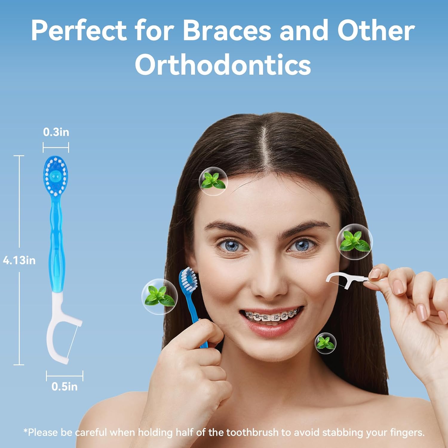 Disposable Mini Travel Toothbrushes, 5-in-1 Pre-Pasted Mini-Brush+Floss+Pick+Tongue Scraper, Prepasted On The Go Toothbrush for Travel, Portable Toothbrush with Freshening Bead, Coolmint, 10 Count