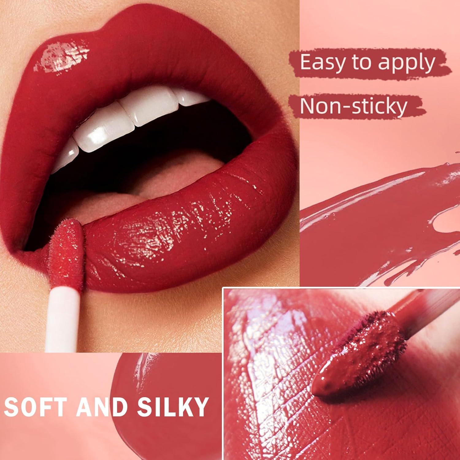 3 in 1 Lip Liner and Lipstick Combo Lip Gloss Kit for Women Moisturizing Velvet Lip Kit Long-lasting Smudge Proof Daily Professional Lip Makeup (01# Sole Memory)