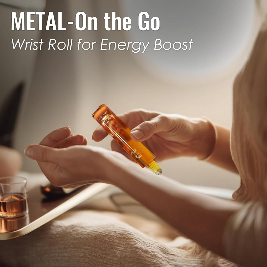 MATRUM Breathe Essential Oil Roll On, 100% Pure Fresh Mint Citrus Aromatherapy Blend Oil for Clear Breathing & Uplifting, Headache Relief, Calm & Focus, Metal Roller, 0.5 Fl Oz