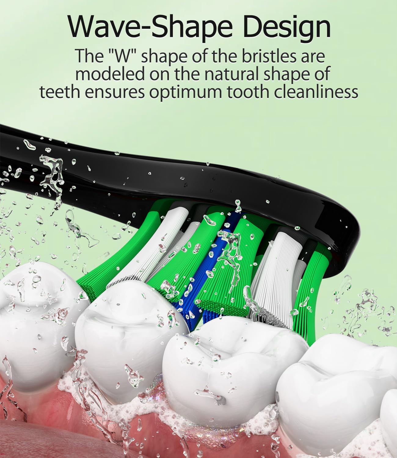 Replacement Toothbrush Heads Compatible with AquaSonic Black Series Vibe Series Duo Pro Elite Series Electric Toothbrush, 12 Count, Black