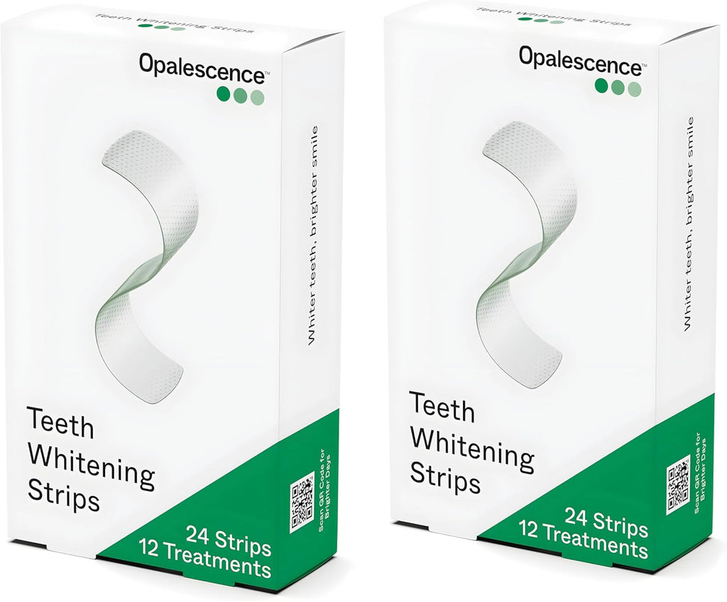 Opalescence Teeth Whitening Strips (24 Treatments) Hydrogen Peroxide Formula 10% – Enamel Safe – Comfortable Slip Free - Teeth Bleaching - Sensitivity Free - Plus Toothbrush- 6050-2T