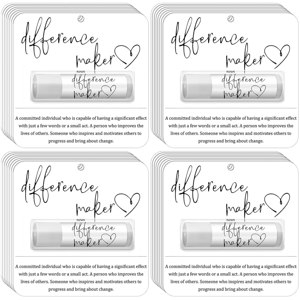 30 Pack Christmas Employee Appreciation Gift Lip Balms Bulk Staff Teacher Team Volunteer Thank You Gift Thanksgiving Christmas Appreciation Party Favor for Women Men(Classic,White)