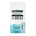 Listerine On-The-Go Cool Mint Alcohol Free Mouthwash Packets, Oral Rinse in Individual Packets Kills Bad Breath Germs, Less Intense Taste, Cool Mint Flavor, Mini Travel Size, 0.33 fl oz. Pack of 5