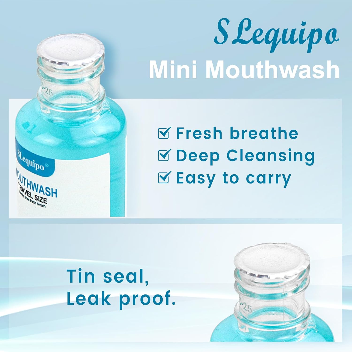 200 Travel Size Mouthwash Bulk Mini Fresh Mint Portable Mouthwash Individual 1.2oz/35ml Bottles for Travel Toiletry Kits