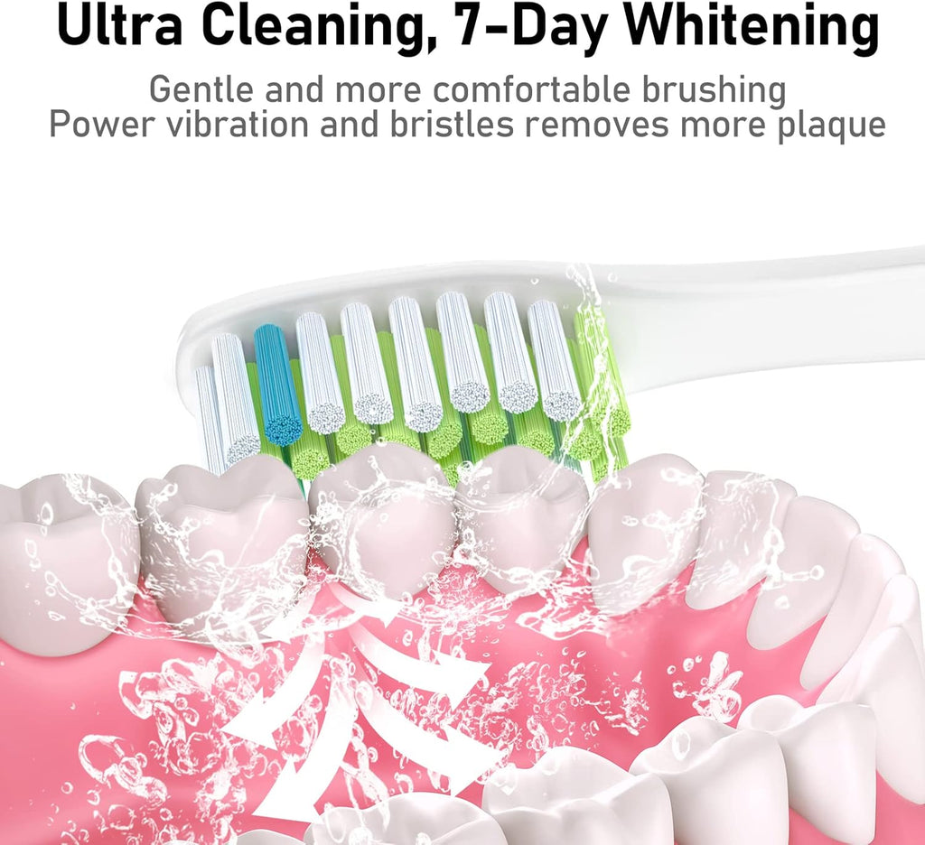 Replacement Toothbrush Heads for Ultra Plaque Control & Whitening, Diamantine-Clean Brush Heads Compatible with Philips Sonicare Electric Toothbrush, 4 Pack