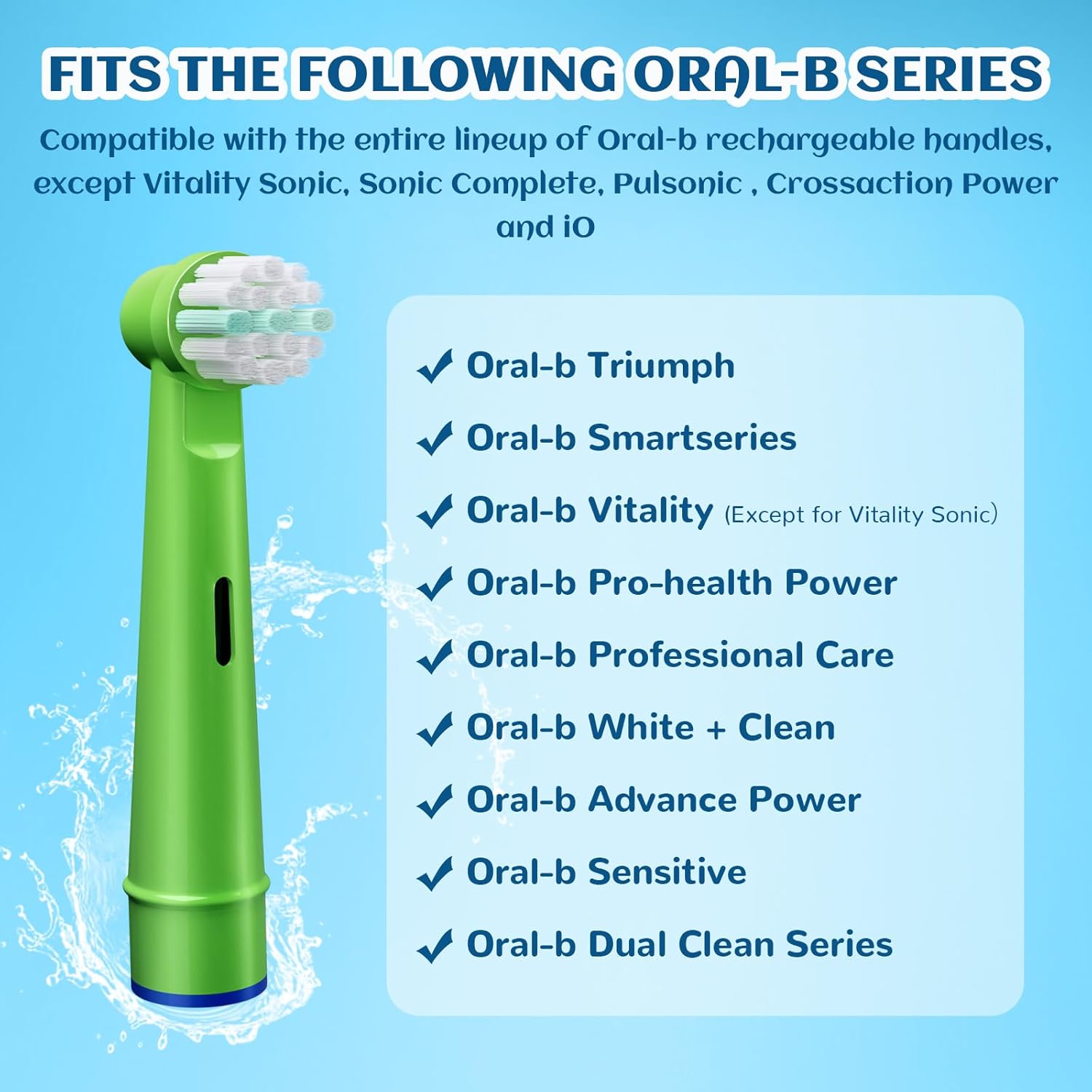 GENKENT 20 Pcs Kids Toothbrush Head Compatible with Braun Oral B Kids Electric Toothbrushes, Extra Soft Bristle for Sensitive