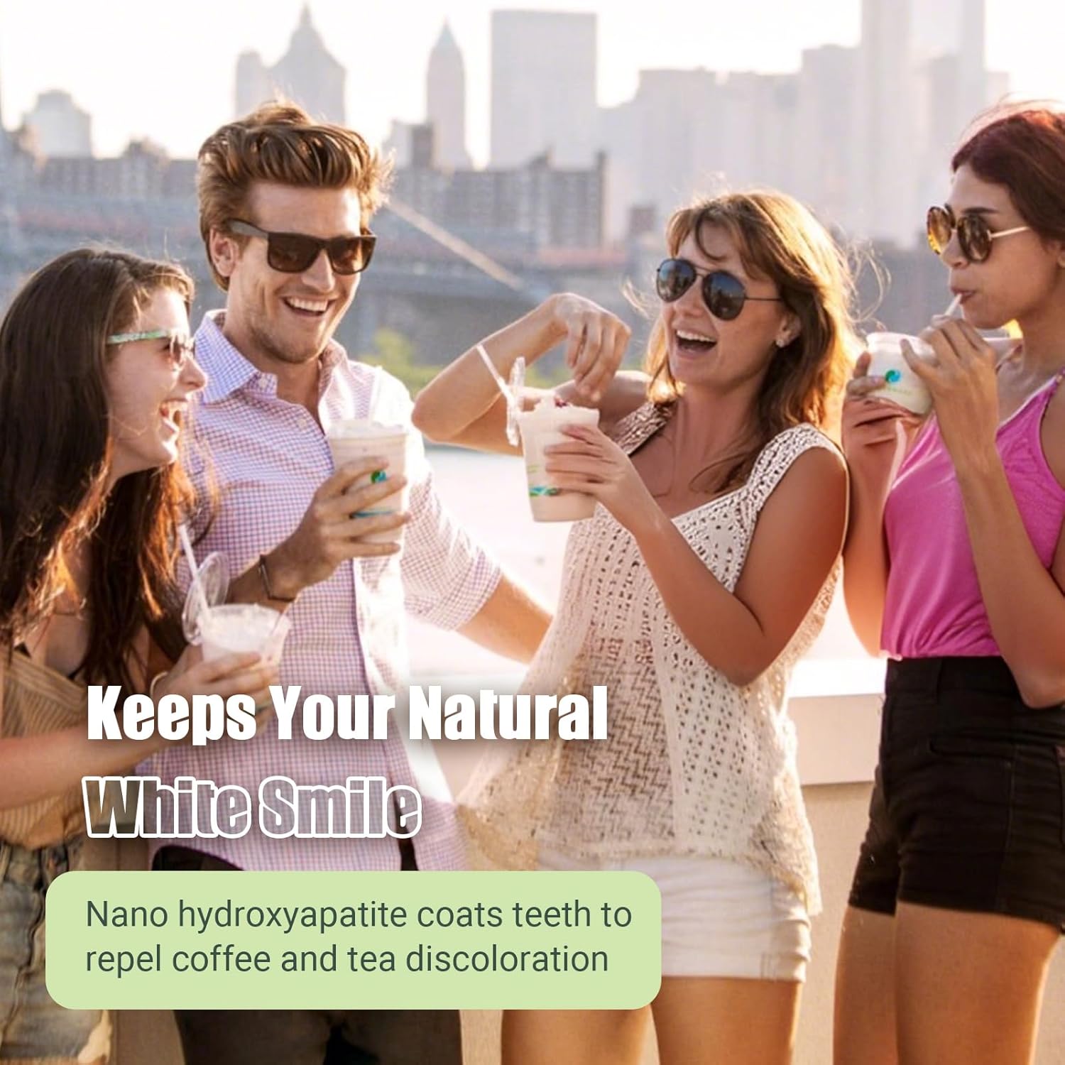 10% Nano Hydroxyapatite Toothpaste, SLS & Fluoride Free Remineralizing Toothpaste for Sensitive Teeth, Whitening, Antiplaque, Fresher Breath, Mineral Toothpast for Adults(4.23oz,Mint)