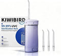 KIWIBIRD Mini Water Flosser for Travel, Ultra-Portable Cordless Oral Irrigator with UVC Light, IPX8 Waterproof 3 Modes, 230mL Teeth Cleaner for Tonsil Stones & Braces Care - Home & Travel (Purple)