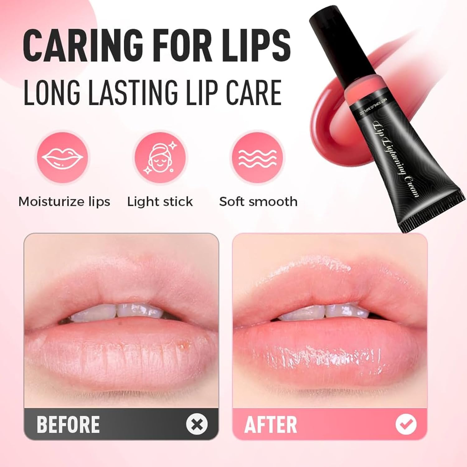 3PCS Lip Lightening Cream for Dark Lips, Help fade lip discoloration with Alpha Arbutin & Licorice Extract, Fors Smokers, Non-Smokers, Daily Liprepair Use, Lip Softening & Hydration