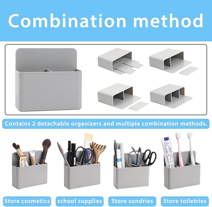 Cruise Essentials 2025 – Magnetic Toothbrush Holder for Cruise Ship Cabin, Wall-Mounted Cruise Bathroom Organizer, Travel Toothbrush Holder for Caribbean Cruise & Alaskan Cruise Must Haves