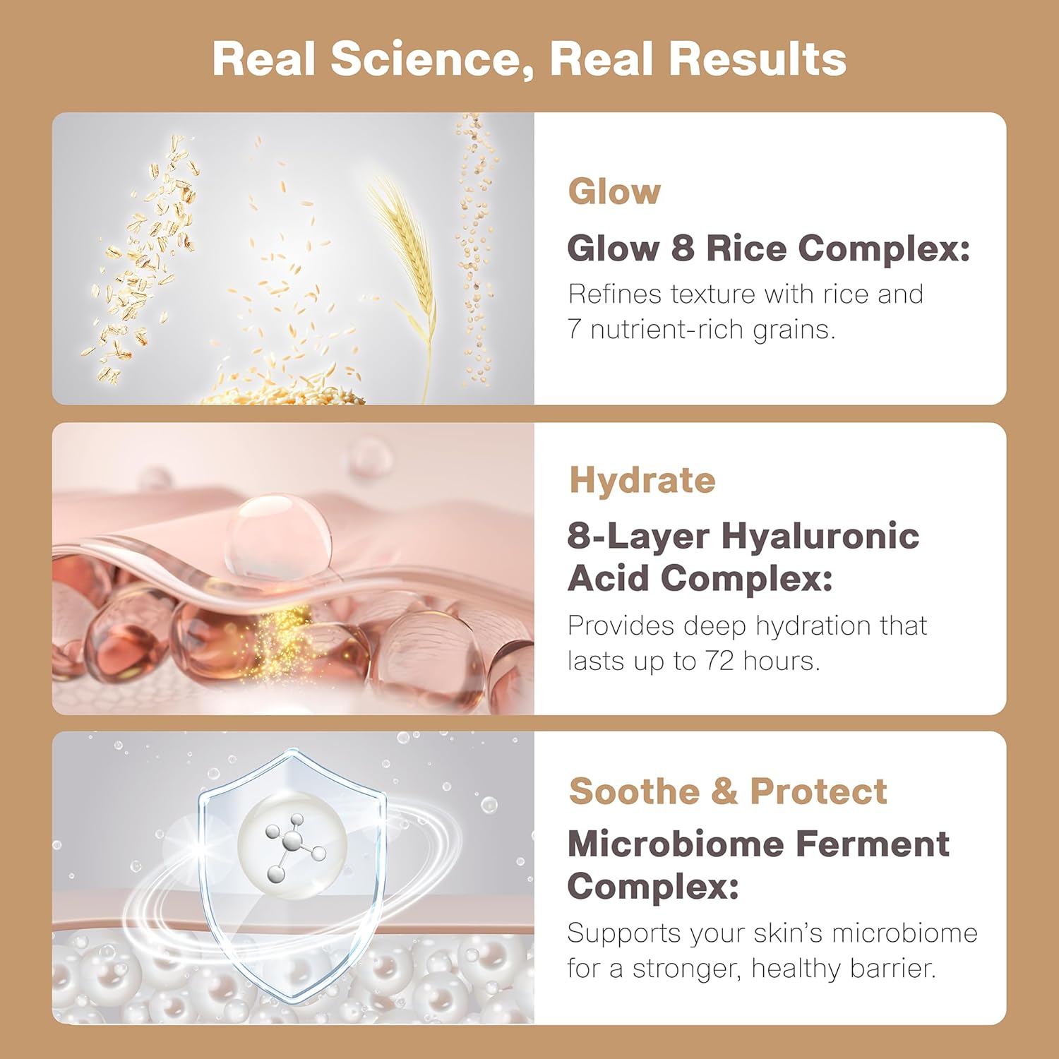 Travel Size Korean Skincare Set – Simplified 3-Step K-Beauty Kit, Rxcue Glow Patented 10-in-3 System for Glass Skin, TSA Approved, Korean Skin Care Travel Set, Skincare Kits & Gift Set, 1.01 fl oz ea