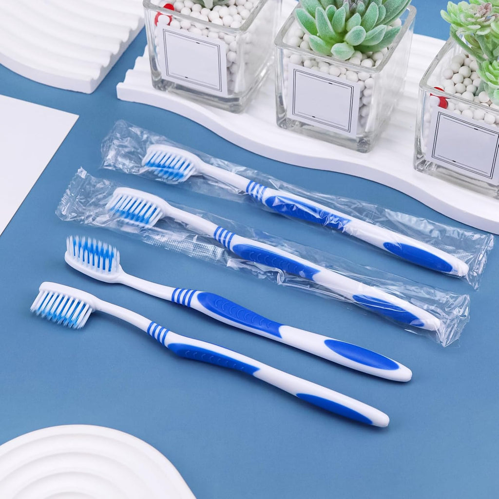 200 Prepasted Disposable Toothbrushes Individually Wrapped Pre Pasted Toothbrushes Soft Bristle Travel Tooth Brush Single Use Wrapped for Hotel, Camping, Travel and Gift for The Homeless