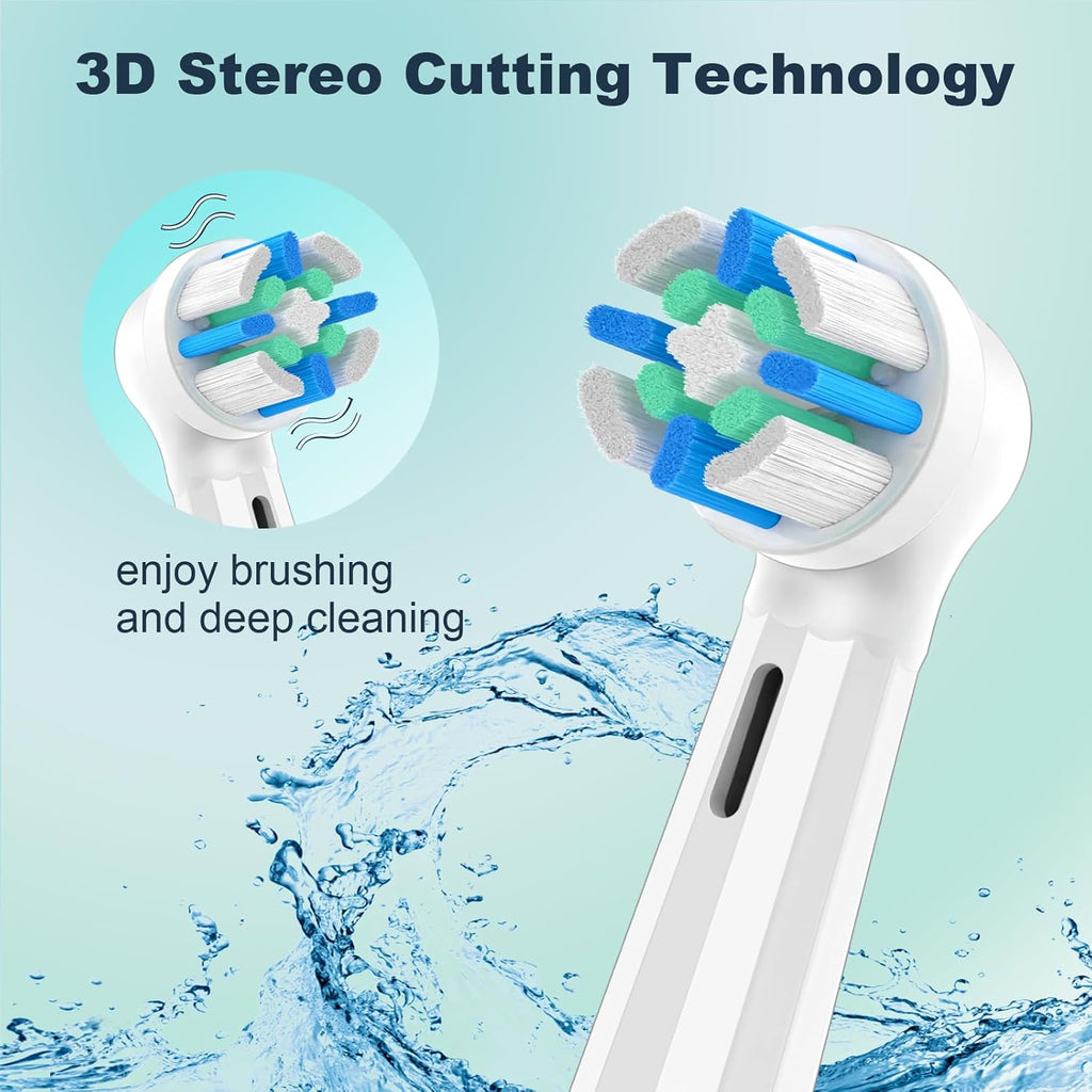 8PACK Replacement Toothbrush Heads Compatible with Oral B iO Series 2/3/4/5/6/7/8/9/10 Electric Toothbrush,Round Brush Heads for Gentle Gum Care & Deep Cleaning,White