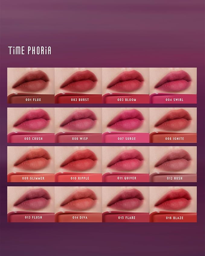 ALTERA BLURRING LIP TINT - Shine Lip Gloss to Soft Blurry Lip Matte Finish, Long-Lasting Lip Stain, Smooth and Blur lip lines, Watery-Velvet Feel, Hydrating & Non-Sticky (005 CRUSH)