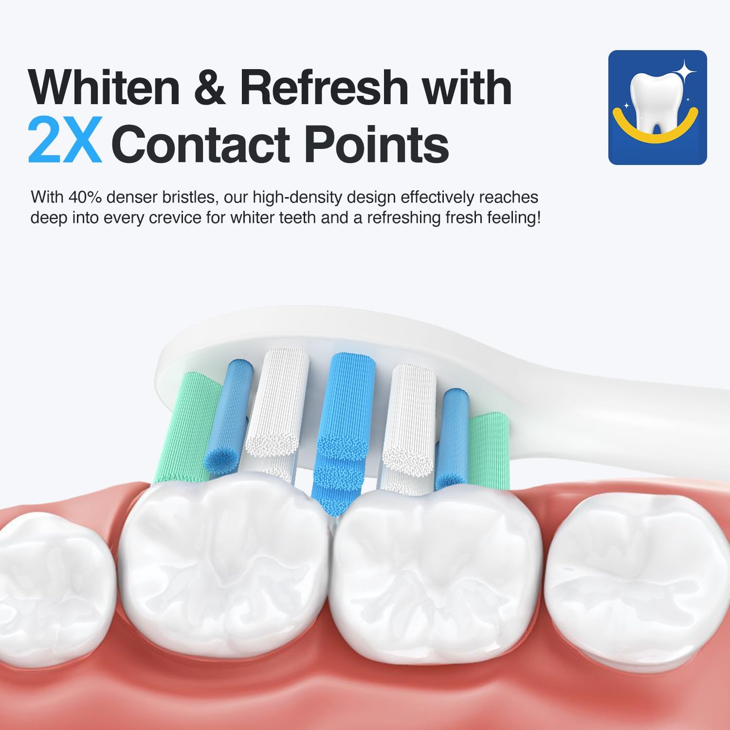 Electric Toothbrush Heads for Philips Sonicare Replacement Heads C1,C2,G2,4100,W,Replacement Brush Head Compatible with Phillips Sonicare Electric Toothbrushes C2,C1,G2,for Sonic Care Brush,6 Pcs