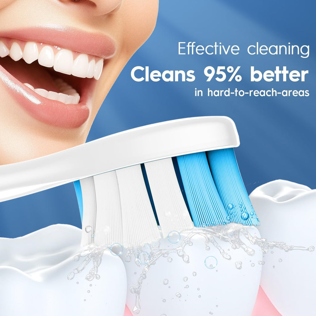 Replacement Brush Heads Compatible with Philips Sonicare, Toothbrush Heads Compatible with Philips Sonicare 4100, 5300, 5100, 6100 Electric Toothbrush Handle, 12 Pack