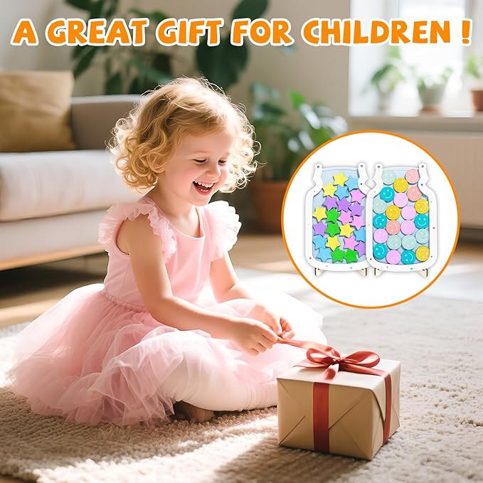 2Pack Reward Jar Magnetic Star and Smiley Face Reward Jar Classroom Reward System for Kids Classroom Reward Jar for Students Incentive Good Behavior Home Training New