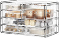 ZHIAI Stackable Storage Drawers, Acrylic Bathroom Counter Organizer Clear Makeup Organizers for Vanity, Kitchen Cabinets, Bathroom, Undersink, Home Organization and Storage (5 Drawers, Pattern E)