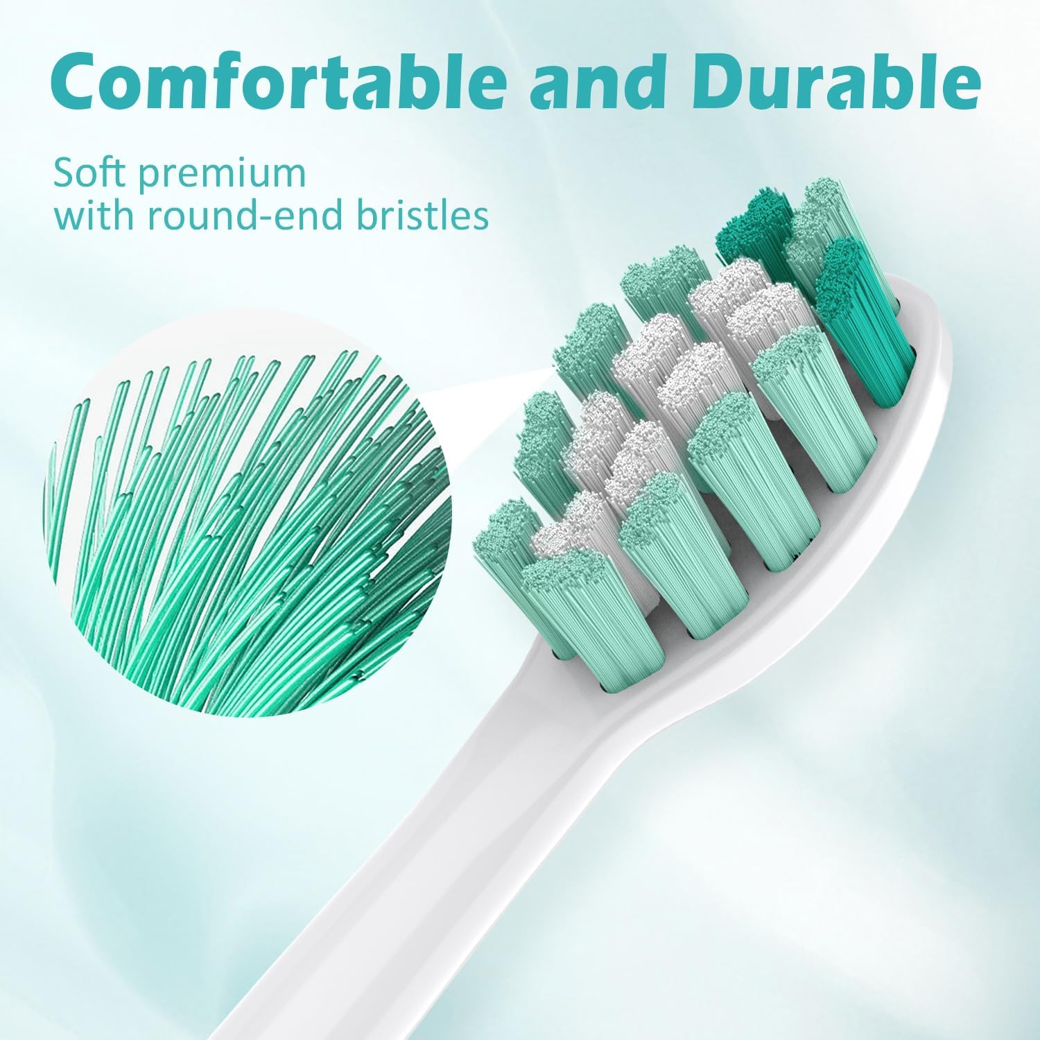 Replacement Toothbrush Heads for Philips Sonicare Replacement Heads Compatible Electric Toothbrush Heads, 10 Pack, Black