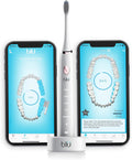 Blu Smart Electric Toothbrush, Power Sonic Toothbrush with Interactive Live Tracking App for Adults (White)