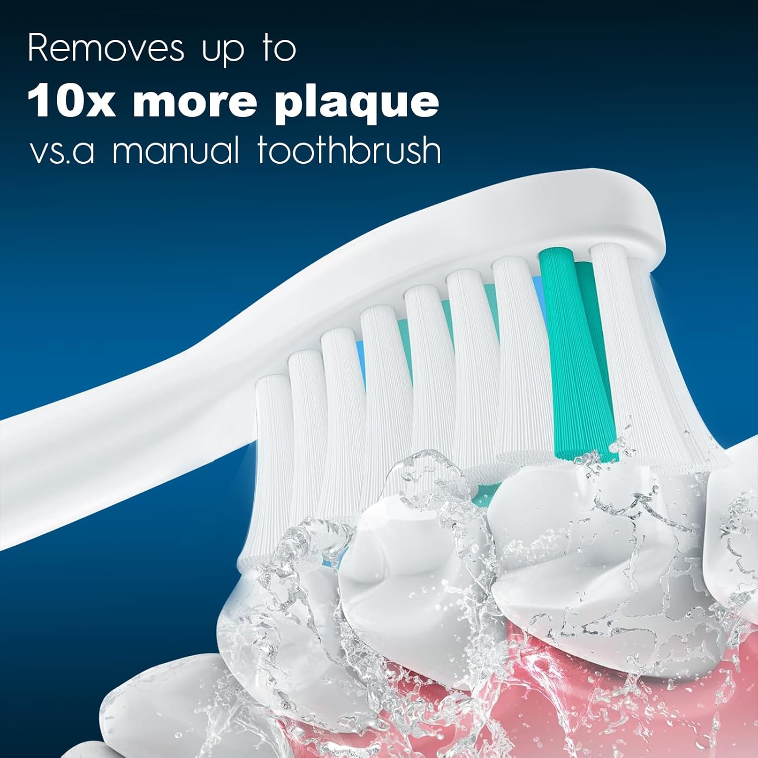 Replacement Brush Heads Compatible with Philips Sonicare, Compatible with Sonicare E Series Essence Xtreme Elite Advance and CleanCare Screw-on Electric Toothbrush, BN728, 8 Pack