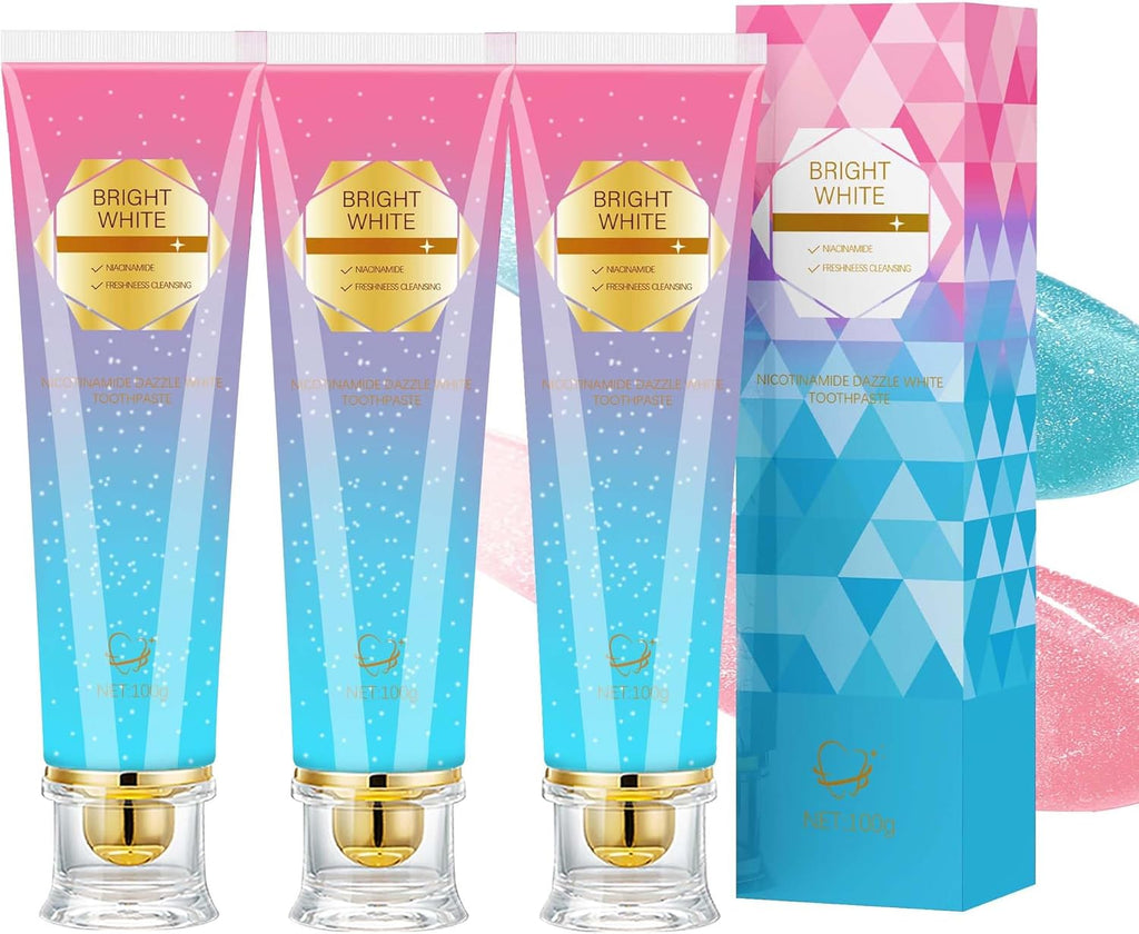 Niacinamide Whitening Toothpaste，Mild Mint for Fresh Breath,24-Hour Fresh Breath,Triple Brightening Niacinamide-Infused Toothpaste，Fluoride-Free Formula Suitable for Sensitive Teeth (3)