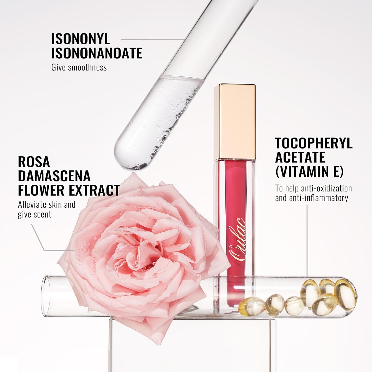 Oulac Red Matte Liquid Lipstick for Women, Long Lasting Lipstick Waterproof Lip Stain, No Transfer, Creamy High Pigmented Formula with Rose Oil, Vegan & Cruelty-Free MS05