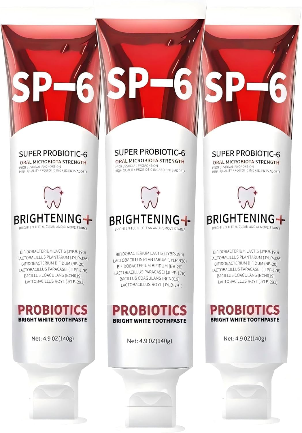 Sp-6 Probiotics Whitening Toothpaste - Sp6 Brightening Tooth Paste Enhanced Super Probiotic Formula Deep Cleaning Fresh Breath Dental Gum Health Oral Microbiota Strength Enamel Care