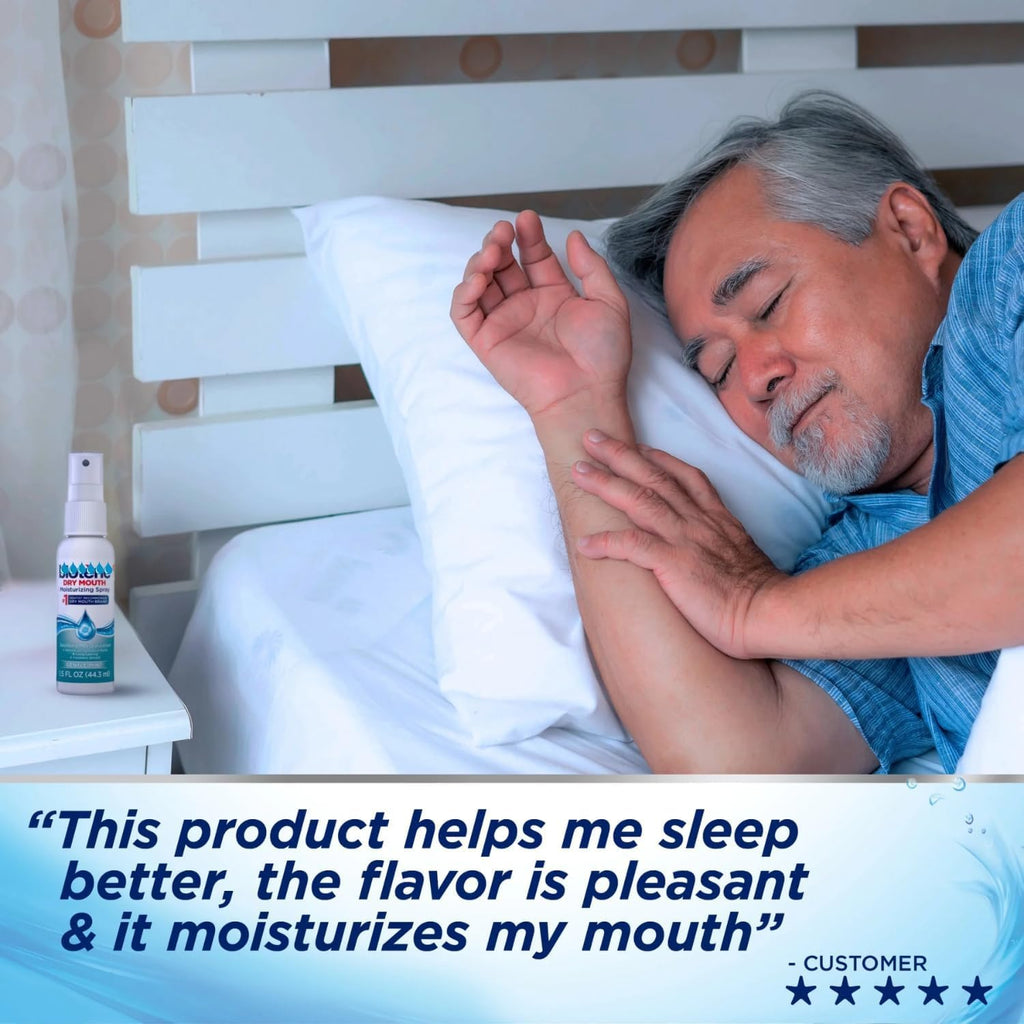 Moisturizing Dry Mouth Spray, Biotene'e Moisturizing Spray for Dry Mouth and Bad Breath - Gentle Mint 1.5 fl oz (Pack of 2)