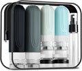 16 Pack Travel Bottles - Silicone Toiletries Containers, Leak Proof Refillable Shampoo & Conditioner Essentials