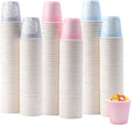 Tamone 600 Pack 3 oz Bathroom Cups, Small Paper Cups with Tree, Mouthwash Cups, Disposable Paper Cups,pink, green, gray, 3oz Paper Cups for Party, Picnic, BBQ, Travel, Home and Event