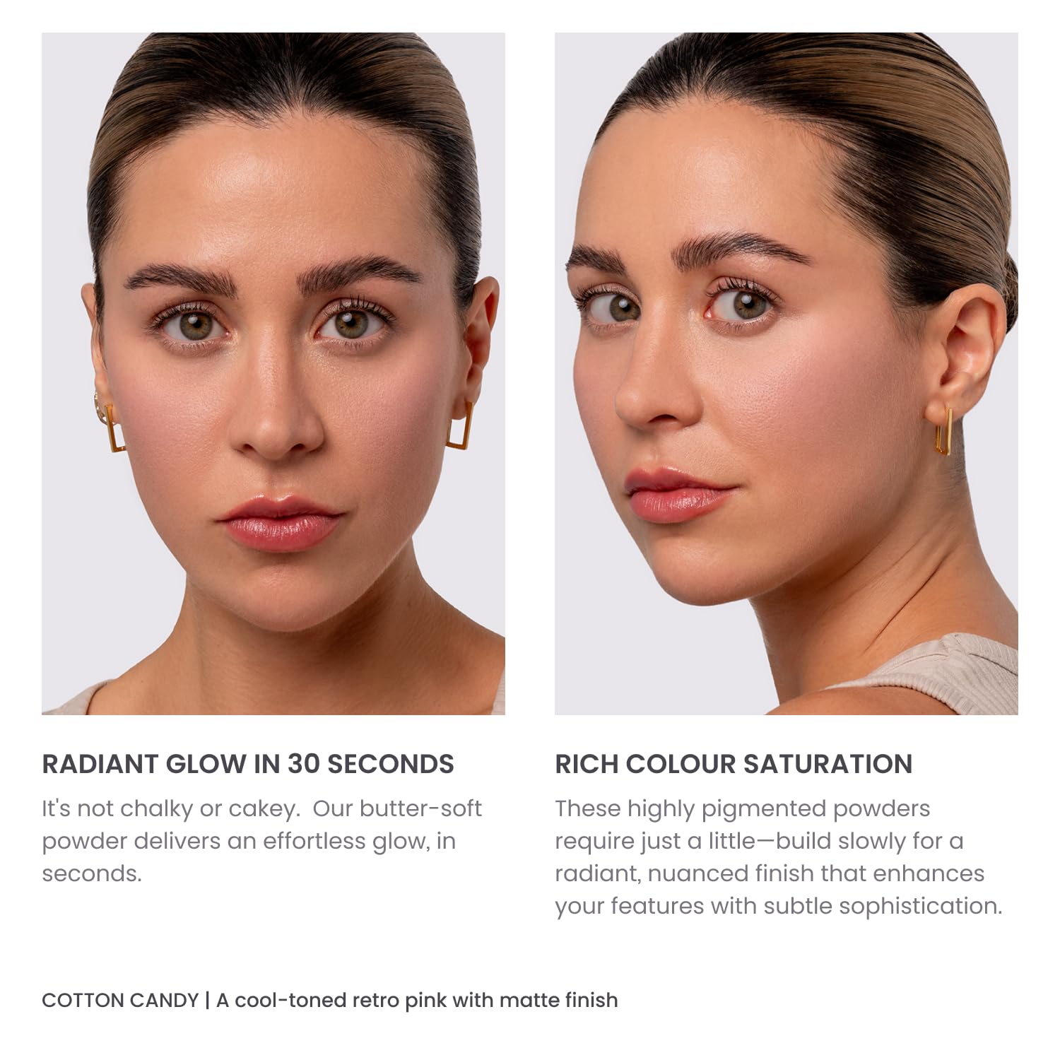 Phase Zero Makeup Powder Blusher - "Cotton Candy" - 4g / 0.141oz - Pigmented, Buildable, Lightweight Powder Blush for a Radiant, Healthy, Natural Glow. Versatile Shade - Dusty Pink - Matte