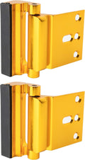 2 Pack Door Reinforcement Locks with 8 Screws, Home Security Door Lock for Toddler, Childproof Door Lock Night Lock Withstand 800 Lbs Red Gold