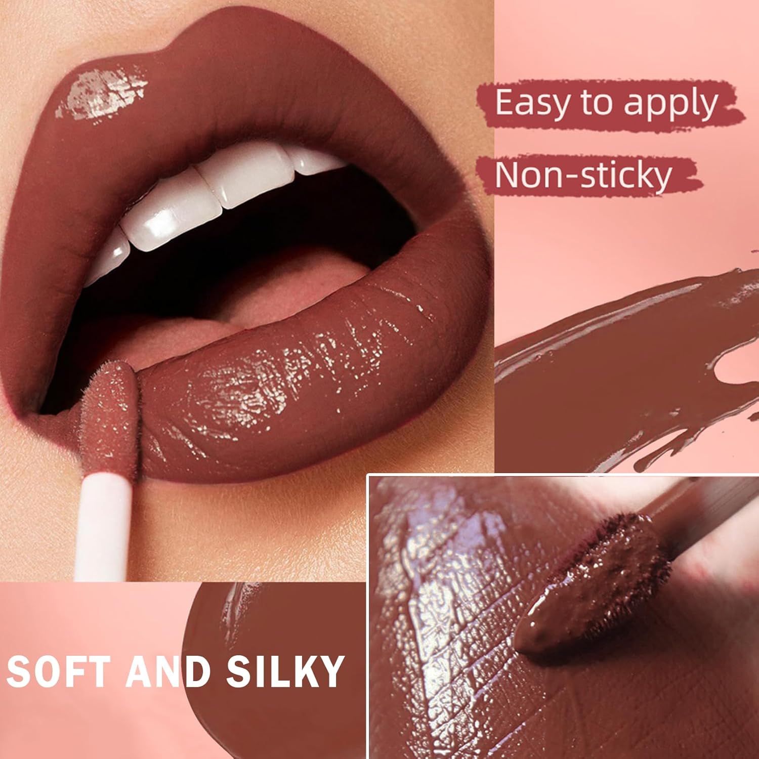 3 in 1 Black Lip Liner Pencil and Lipstick lipgloss Set Matte Black Lipstick Lip Gloss Kit Long-lasting Nonstick Cup Smudge Proof Lip Kits with Lip Liner,Velvet Goth Makeup (12#Black Magic)