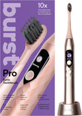 Burst Pro Sonic Advanced Electric Toothbrush for Adults (Rose Gold) | Soft Bristles | 33,000 Vibrations | Long-Lasting Battery and Multiple Brushing Modes
