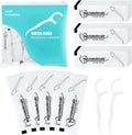 Individually Wrapped Dental Floss Picks Bulk Disposable Flossing Sticks Teeth Cleaning and Oral Care Travel Size Dental Tooth Floss Pack for Hotels, Weddings, Guests & Business Single Use (100 Pack)