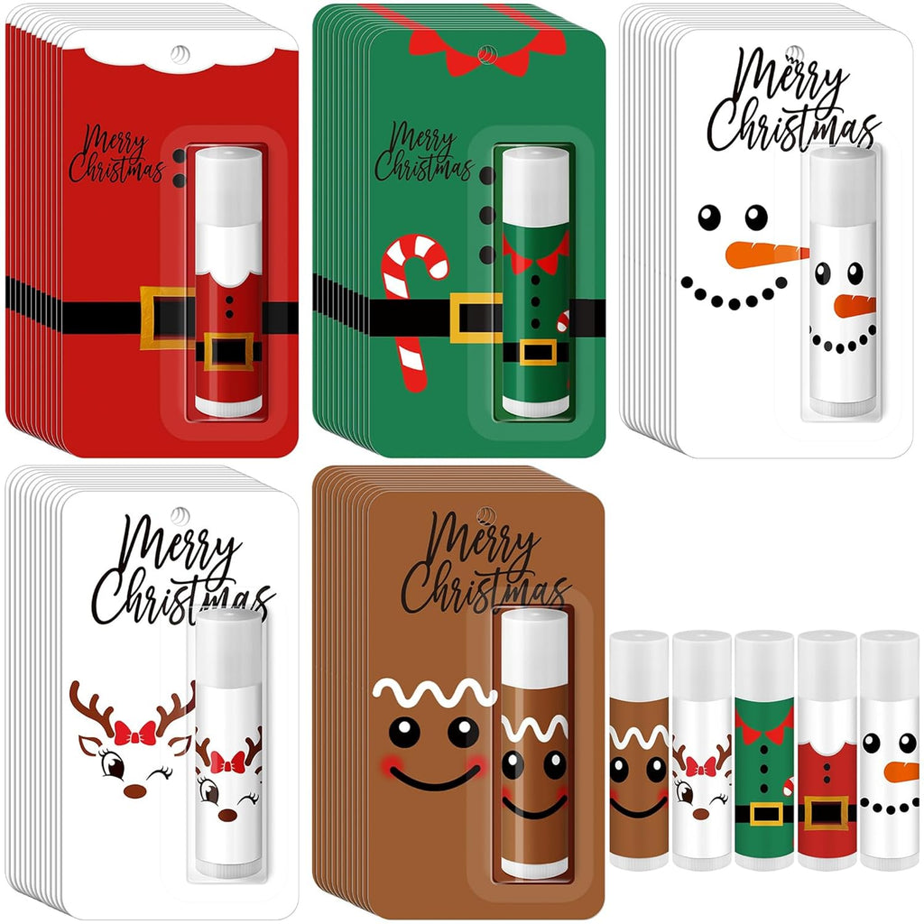 15 Pack Christmas Lip Balms Bulk Merry Christmas Party Gifts Favors Stocking Stuffers Holiday Lip Balms Employee Staff Team Appreciation Gifts Thank You for Teacher Coworkers
