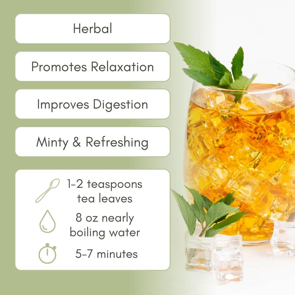 Organic Peppermint Tea - 1oz Bag (Approx. 15 Servings) | Full Leaf Tea Co.