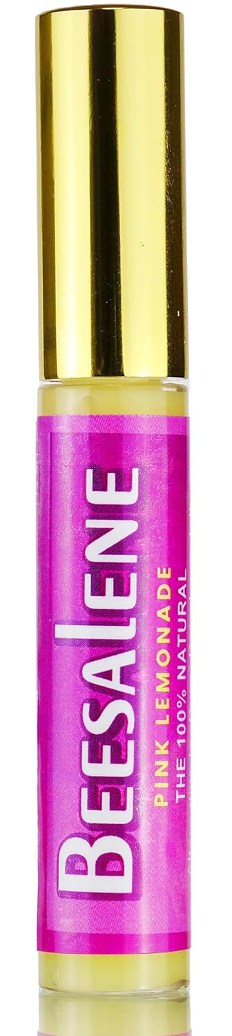 Beesalene Lip Wand Moisturizer - 100% Natural Alternative to Petroleum Jelly - Scented Unpetroleum Lip Balm Jelly (0.33 oz / 10 ml, Pink Lemonade)