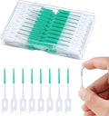 220 PCS Dental Floss Picks, Soft Silicone interdental Brush, Floss Picks for Teeth, Toothpicks Brush Between Teeth, Tooth Flossing Brush with Case, Disposable for Teeth Cleaning, Green Color