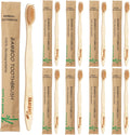 100 Pack Bamboo Toothbrushes for Adults, Biodegradable Soft Bristles Toothbrushes, Eco-Friendly Natural Reusable Wooden Toothbrush in Bulk for Camping Trips Hotel Travel