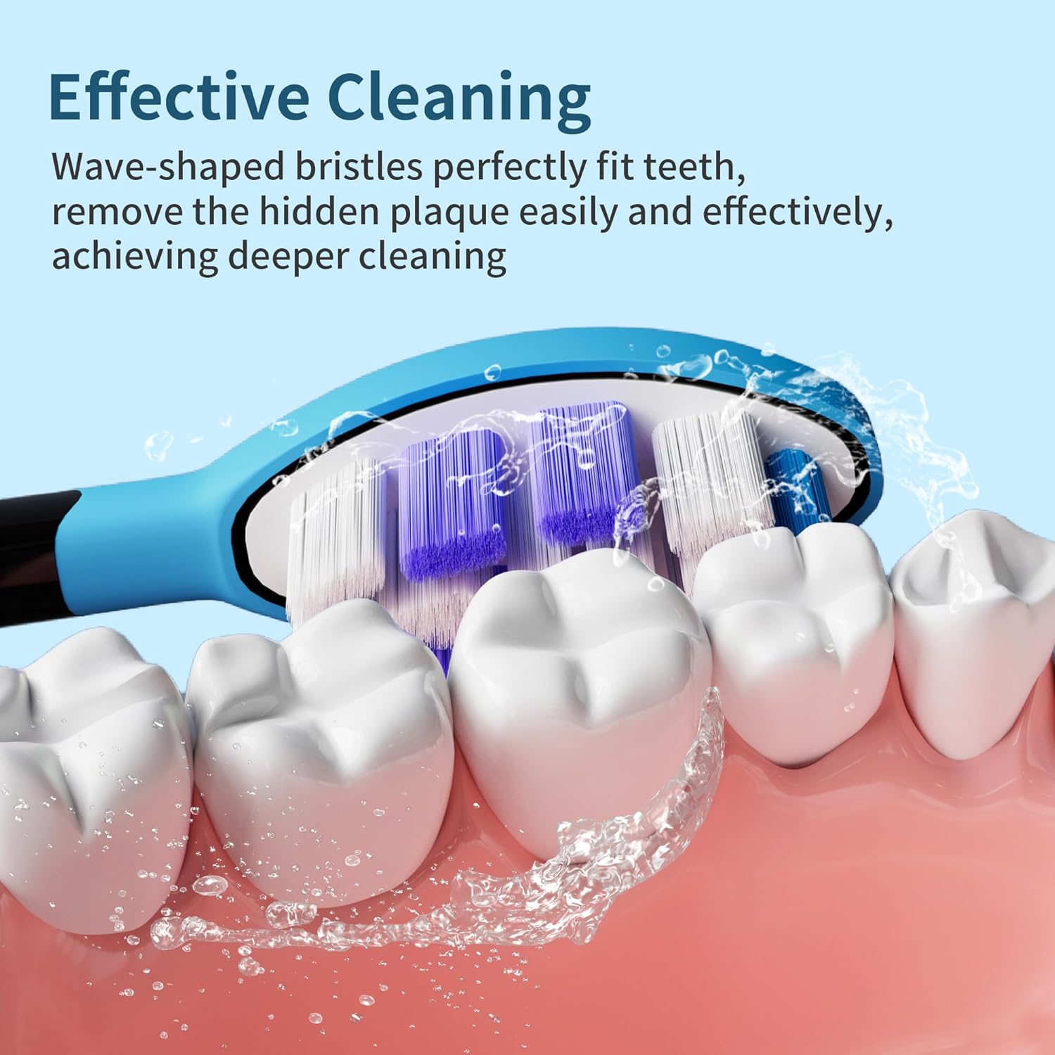 Electric Toothbrush Heads for Philips Sonicare Replacement Heads, 10 Pack Adults Kids 7+ Sonicare Toothbrush Replacement Brush Heads Philips Sonicare Sensitive Replacement Heads C2 C3 G2 G3 A3, Black