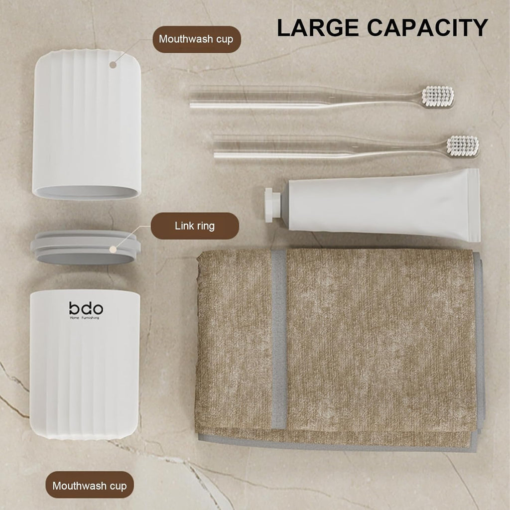 Toothbrush Travel Case Portable Toothbrush Holders with Cover Leakproof Toothbrush & Toothpaste Holder for Traveling School Camping Business Trip Bathroom