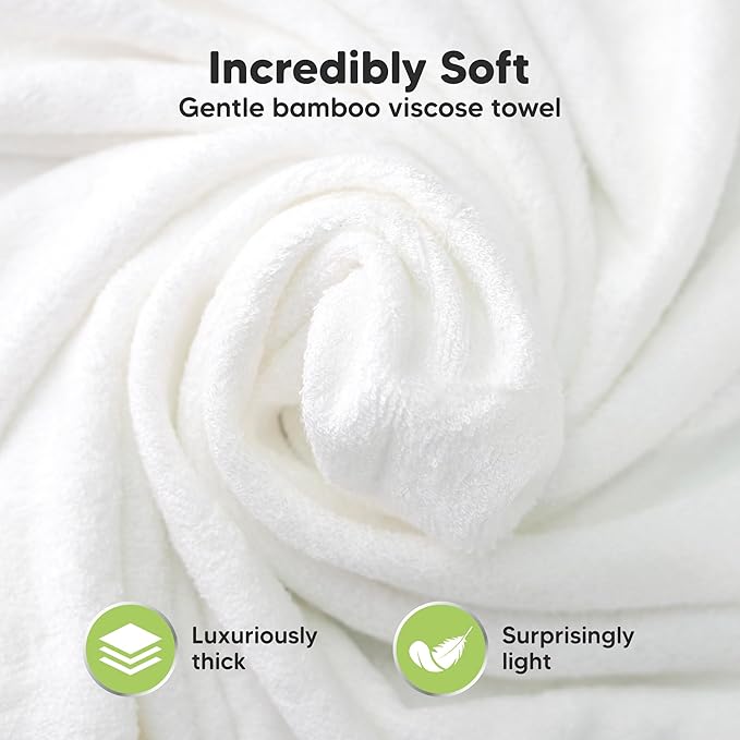 KeaBabies Hooded Baby Towel for Newborn - Viscose Derived from Bamboo Large Baby Bath Towels with Hood for Boys, Girls, Toddler, Extra Absorbent & Soft Newborn Bath Essentials (Frog, Petite)