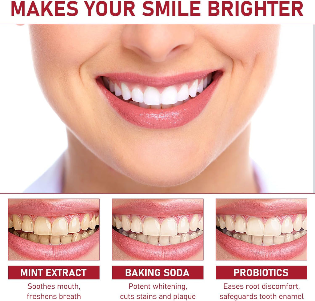 2Pcs Sp-8 Probiotics Whitening Toothpaste Upgraded, New Version Fluoride-Free & Probiotic-Infused Formula, Ultra Fresh Mint for Deep Cleaning & Long-Lasting Fresh