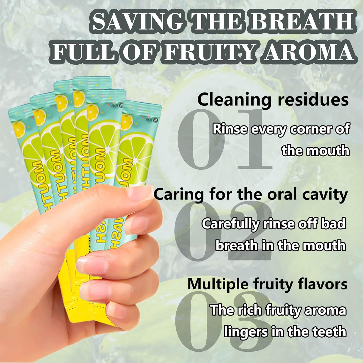 Mint Lime Travel Size Mouthwash for Adults,20 Pack Portable Mouthwash for Fresh Breath,Individual Mini Mouth Wash Travel Size Mouth Wash Products for Women & Men