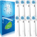 8 Pack Replacement Toothbrush Heads Compatible with Oral B iO, Brush Heads for Oral-B iO 2/3/4/5/6/7/8/9/10/7G Series, with Covers, White