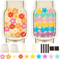 2 Pack Reward Jar for Kids Star and Flowers Reward Jar Magnetic Reward Jar for Classroom Toddlers Potty Training Reward Home Kids Incentive Good Home Training for Boys Girls,Star+Flowers